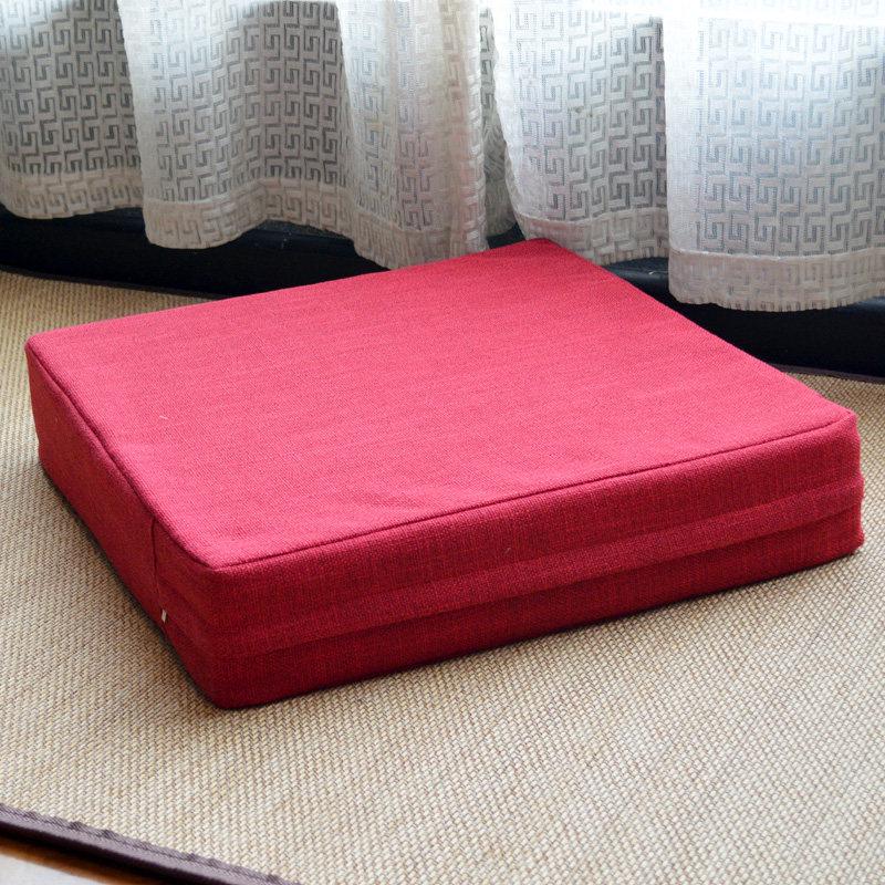Washable Thickened Four Seasons Japanese Tatami Square Seat Cushion for Floor and Coffee Table.