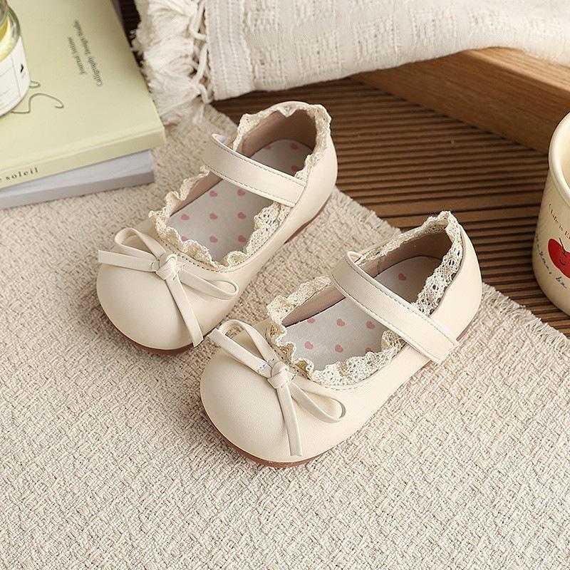 Pink Stylish Princess Shoes for Girls - Spring/Autumn Lolita Leather Skirt Shoes 2026 25 бежевый
