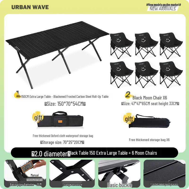 Portable Outdoor Folding Table and Chair Set for Camping and Picnic