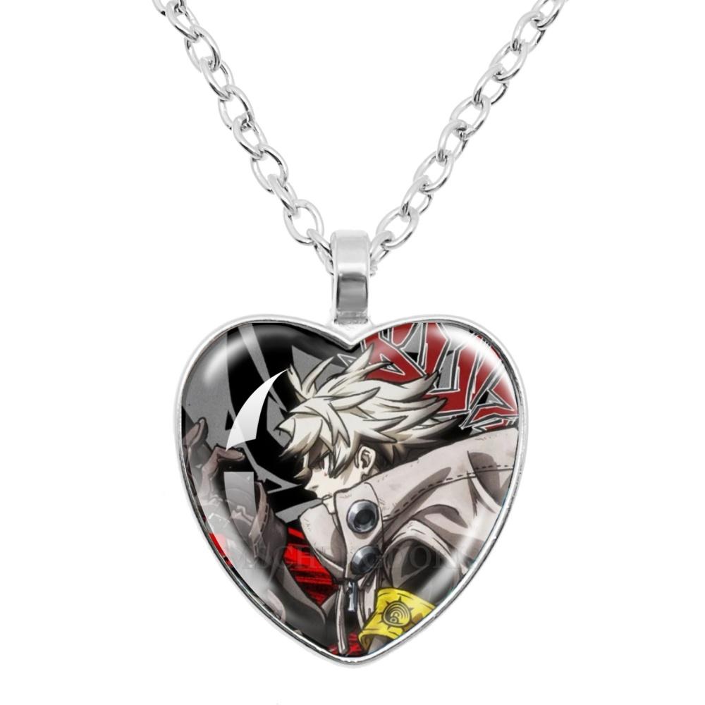 GACHIAKUTA Halskette Glas Herzform Anhänger Halskette Gachiakuta Zeichentrickfigur Halskette Schmuck Dekoration Fans Sammeln Geschenk