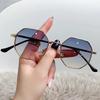 Versatile Advanced Metal Polygonal Sunglasses Outdoor Driving Beach Travel UV Protection Street Photography Shades Eyeglasses
