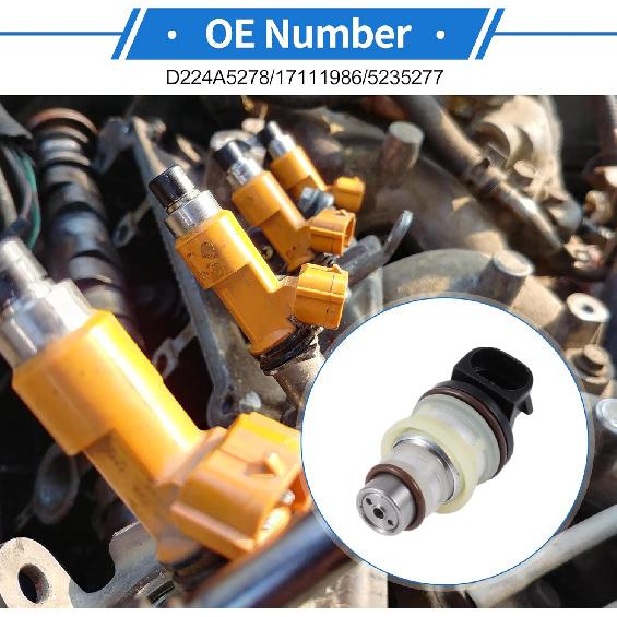 1 Pc No.D224A5278/17111986/5235277 Fuel Injector for Buick Skyhawk 2.0 1987-1989 Car Engine Flow Match Fuel Nozzle