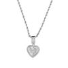 YYN European American Niche Gold-Plated Heart Zircon Hip-Hop Rope Chain Sweater Necklace for Women