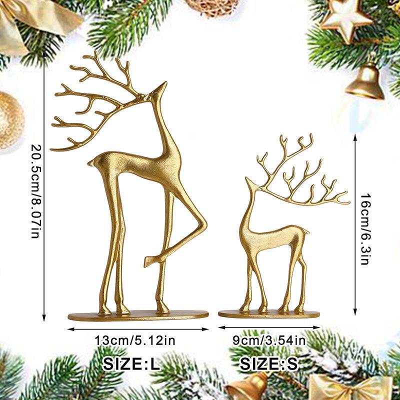 Rentier Weihnachtsdeko, Metall Rentierfiguren, Moderne Minimalistische Weihnachts-Skulptur, Elegante Indoor-Feiertagsdeko