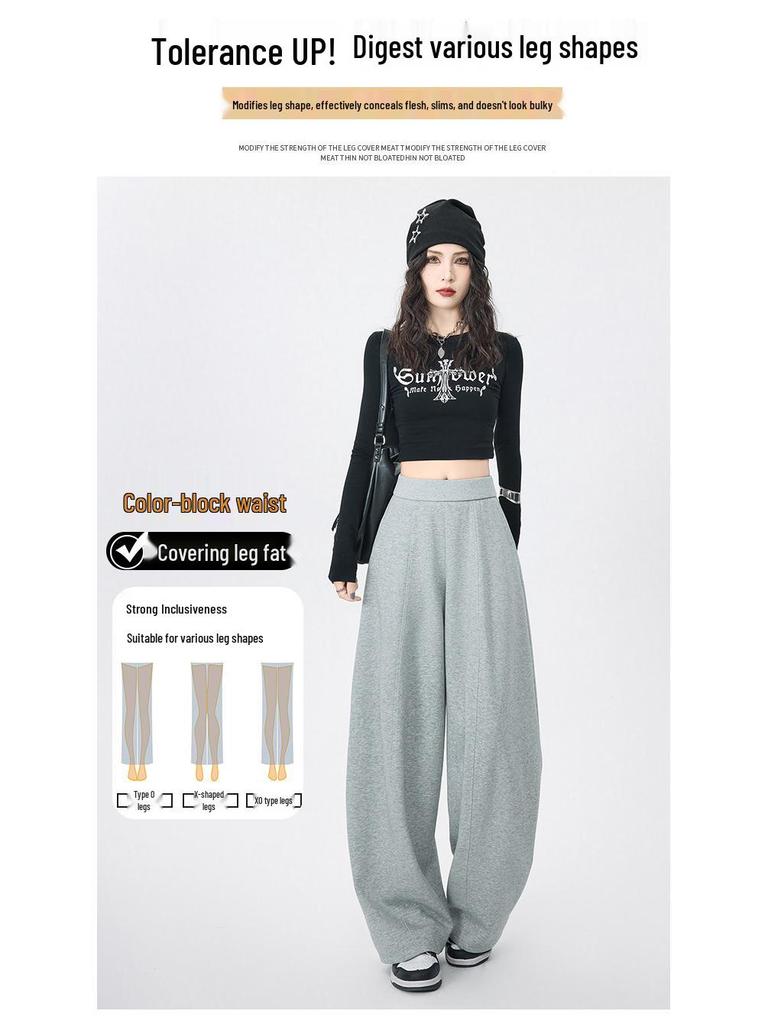 Women's Casual Loose Sweatpants with Wide-Leg Balloon Style for Spring 2026