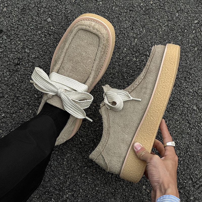 

2025 new comfortable retro lace-up fashion trend versatile casual shoes men s casual versatile leather shoes 8706-J 46