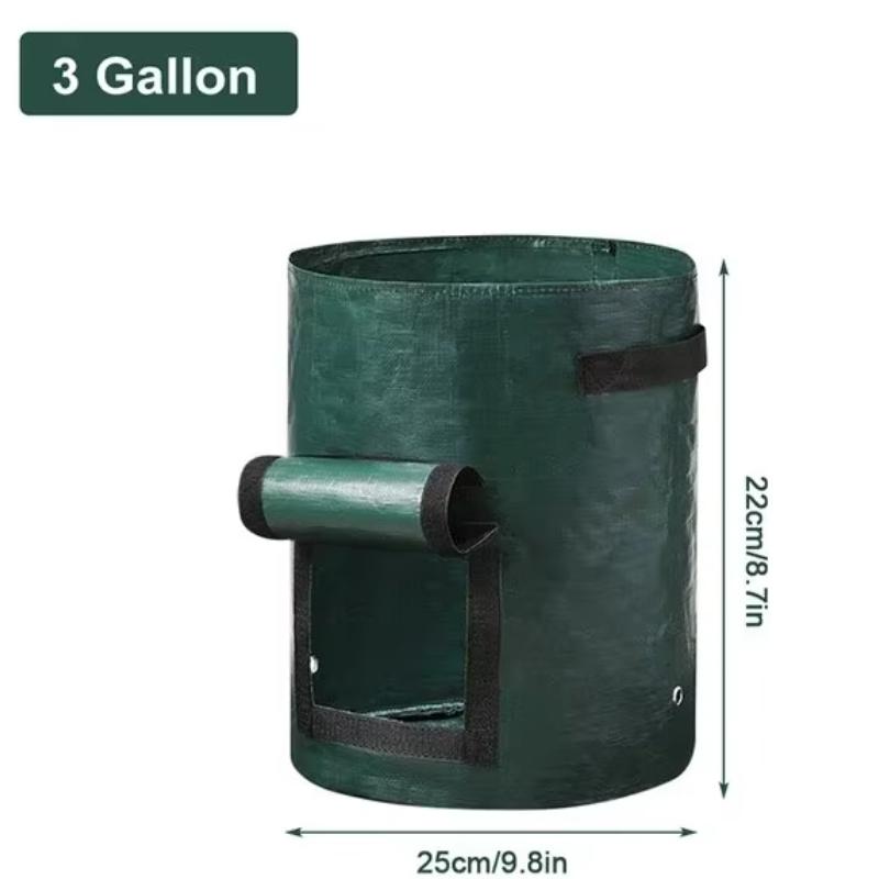 

1PC Potato Planting Bags, Round Dark Green Breathable Plant Horticultural Seedling Bags, Vegetable Planting Buckets, Meizhi Bags