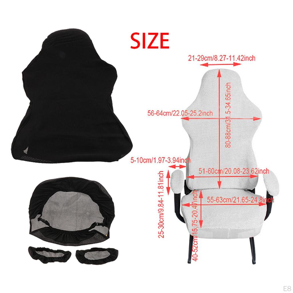 Covers Polyester Removable Stretch Swivel Office Arm Comfortable Seat Slipcovers