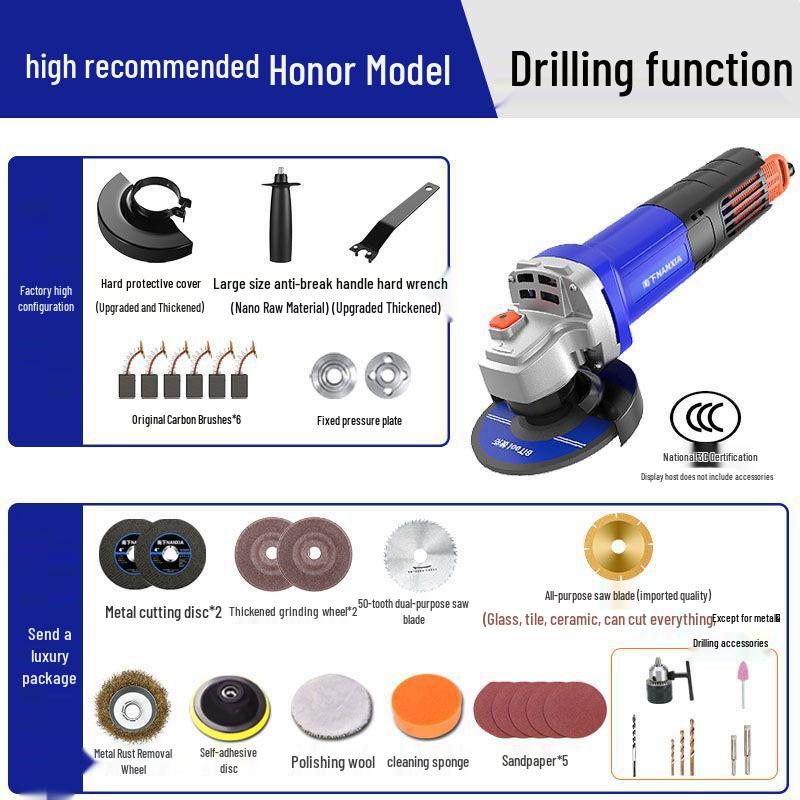 Compact Multifunctional Angle Grinder & Polisher