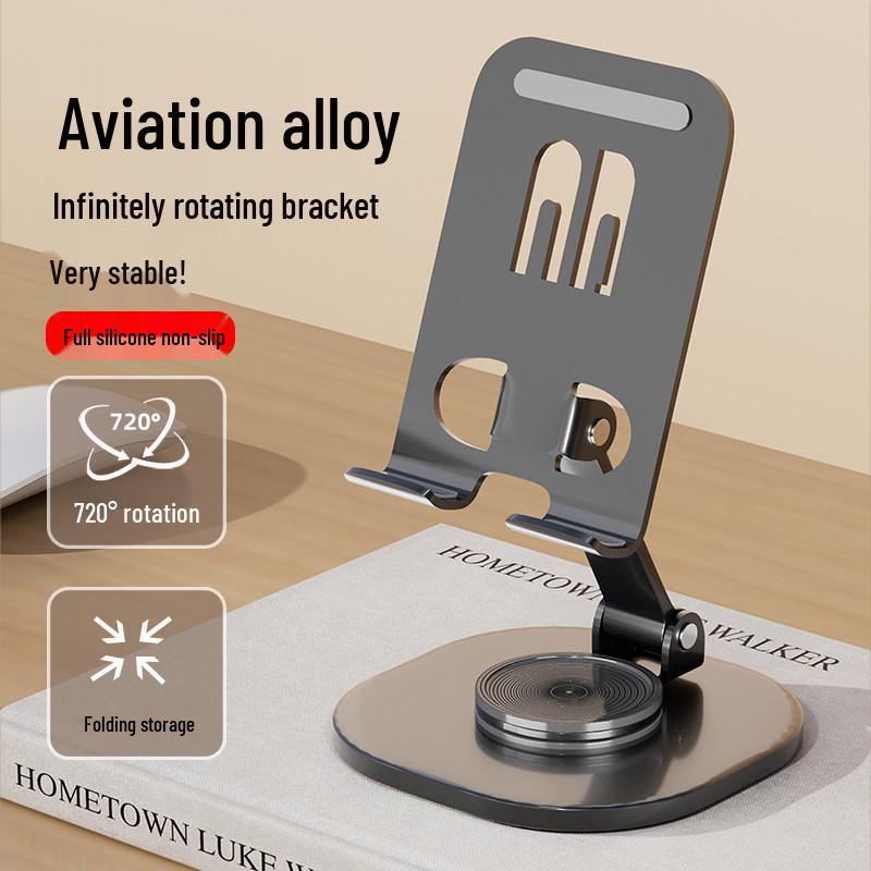 Rotatable Foldable Desktop Phone & Tablet Holder for Live Video