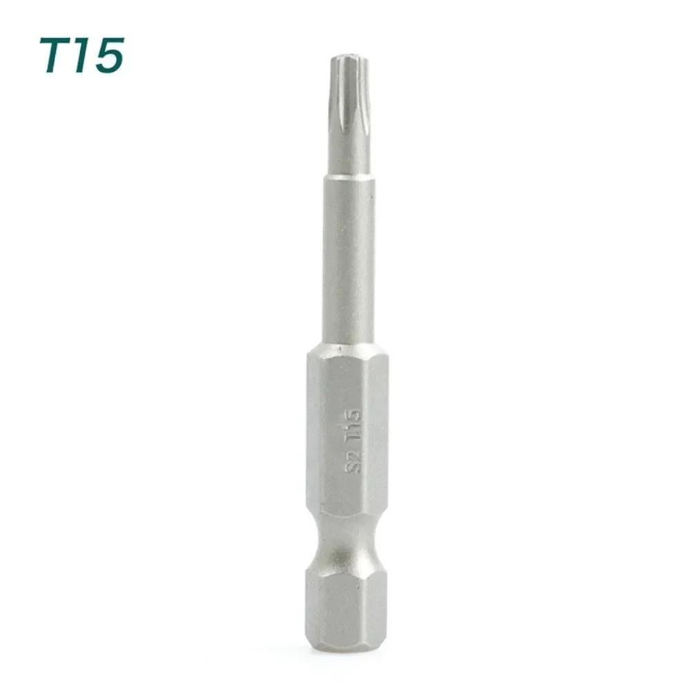 8/1Pcs Torx Screwdriver Bit Set 50mm Magnetic Tamper Resistant Star Bits 1/4" Hex T8-T40 Screwdriver Wrench Drill Bit Set
