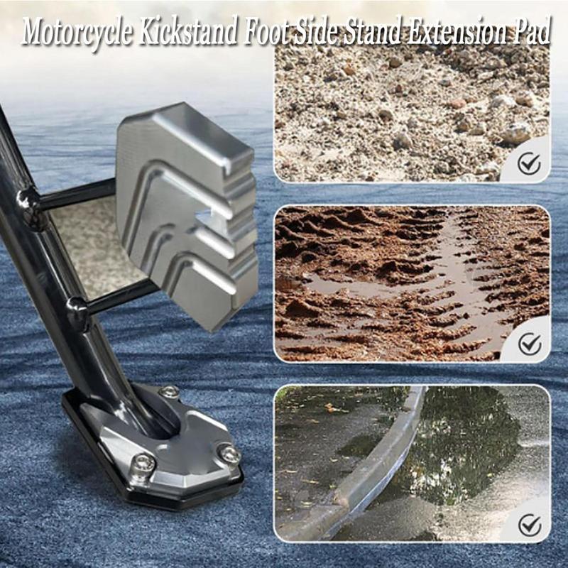 Stable Motorcycle Kickstand Plate Anti-slip Motorbike Kickstand Extension Pad Foot Side Stand Motorcycle Accessories