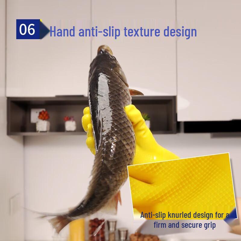 Miaojie Heavy-Duty Thickened Rubber Cleaning Gloves