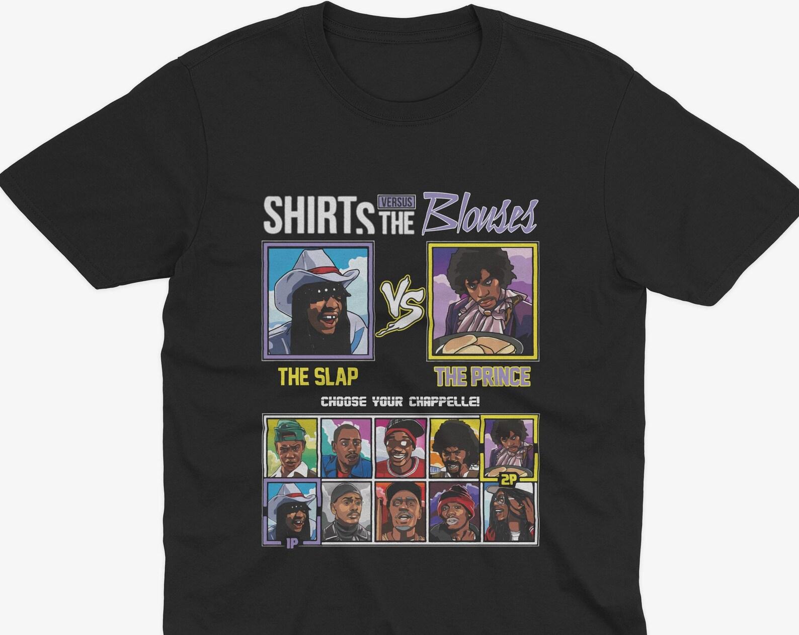 Dave Chappelle Show Shirts vs. Blouses Prince vs. Rick James T-Shirt, Dave Chappelle T-Shirt, Chappelle Gift, Chappelle Comedy L
