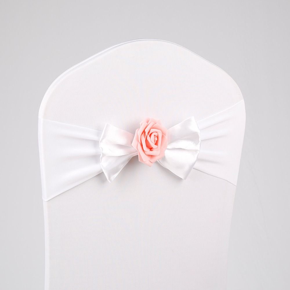 Polyester Bow Tie Chair Bandage High Elasticity Chair Sashes Band  Wedding Party