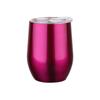 304 Stainless Steel Double-Layer Vacuum Insulated 12oz Egg-Shaped Cup, Portable U-Shaped Design with Heat Sublimation Spray.