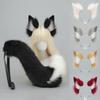 Wolf Foxes Tail Foxes Ears Headband Faux Furs Animal Tail Halloween Christmas Fancy Party Costume Gift for Women Men