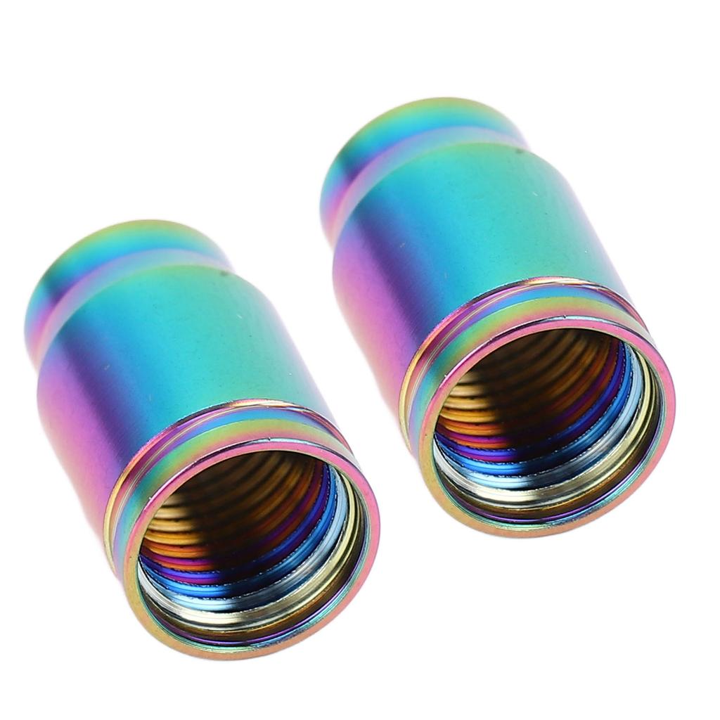 2 Pack Bike Valve Stem Caps Ti Alloy Dust Proof Heavy Duty Universal Bike Tire Valve Stem Cap Cover for Mountain Road