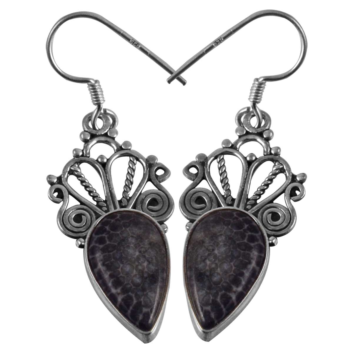 

Stingray Coral Gemstone Earrings Solid 925 Sterling Silver Handmade Earrings Jewelry Gift For Women And Girls E-1973