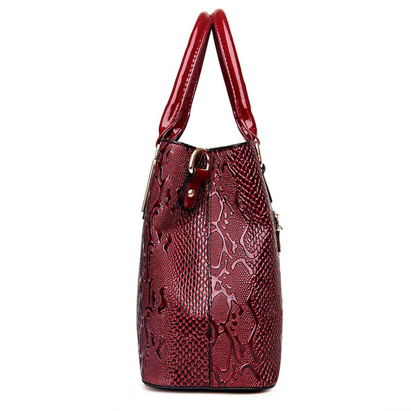 Fashion Leather Ladies Handbag Luxury Snake Shoulder Bags Handbags Ladies Handbag