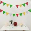 Eye-catching Christmas Decorative Triangle Flags For Cheerful Party Atmosphere Setup