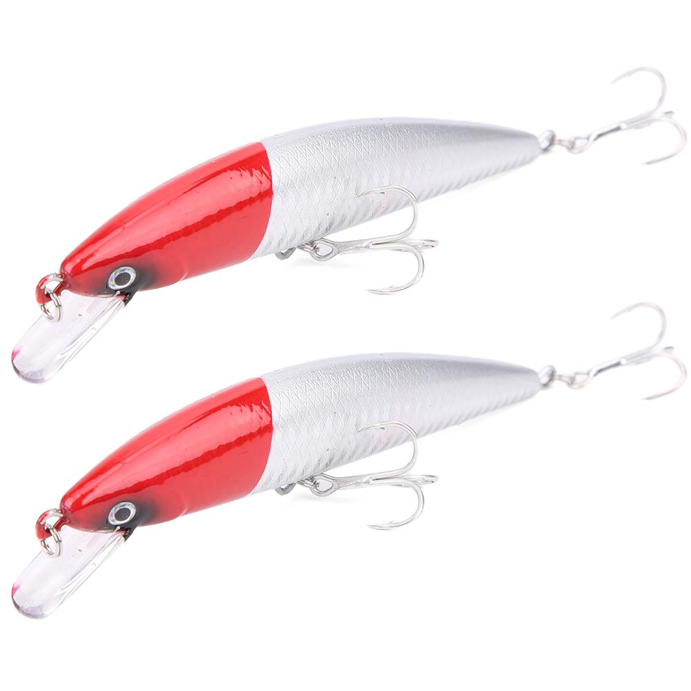 2PCS Sinking Minnow Lure Tongue Plate Artificial Simulation Lifelike Bait Fishing Tackle5#
