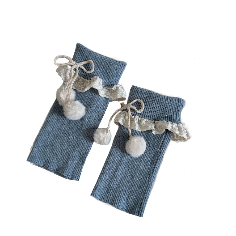 JK Lolita Leg Warmers Women Y2K Winter Leg Cover Comfortable Knitted Leg Warmer  Girls Lady