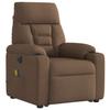 VidaXL Electric Massage Recliner Chair Brown Fabric 3303066