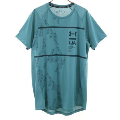 Trainings T-Shirt kurzärmlig Mesh-Einsätze XL Grün System Herren Gebraucht