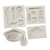 DIY Graduation Themed Silicone Mold Cupcake Topper Fondant Party Cake Decorating Gadgets Candy Chocolate Gumpaste Moulds