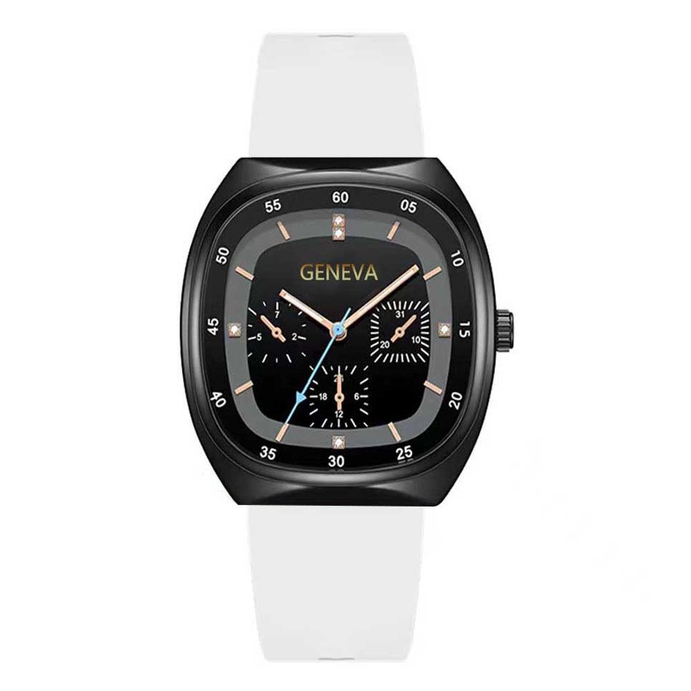 "Versatile Green Square Quartz Watch - Fashionable Digital Luminous Design for Couples"