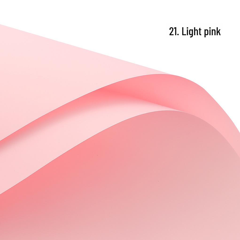 Korean Style Waterproof Flower Wrapping Paper - Pure Color Bouquet Packaging Material