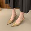 French Fairy High Heel Pumps Pointed Toe Stiletto Sandals Female Spring New Arrival Fashion Elegant Socialite Back Emp Shoes
