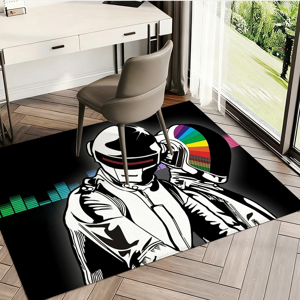 D-Daft P-PunkeS Band Floor Mat Flannel Rugs Cozy Plush Thickened Soft Warm Winter Floor Mat Non Slip Living Room Home Indoor Use