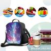 Abstract Artistic Multicolored Dimensional Galactic Nebula Insulating Thermal Lunch Bags for Boys Girls Washable Tote Cooler Bag