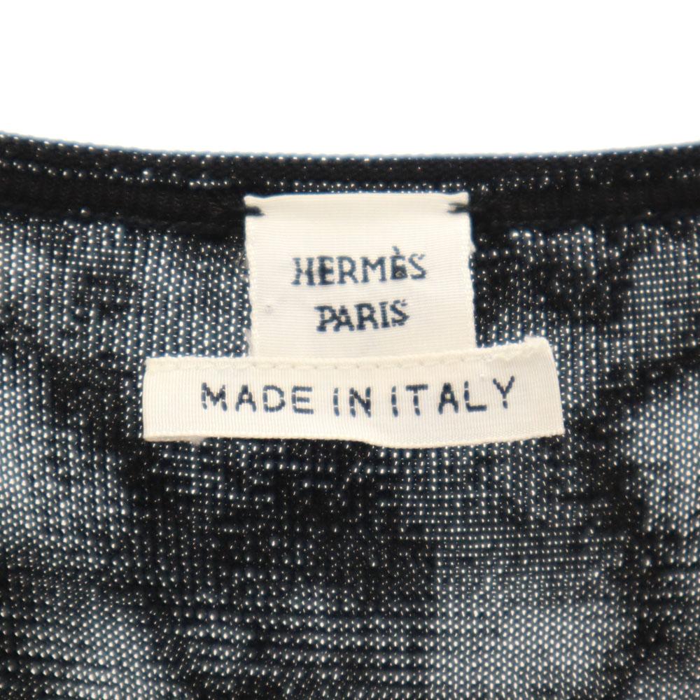 HERMES made in Italy Long sleeve Cut black Women Used