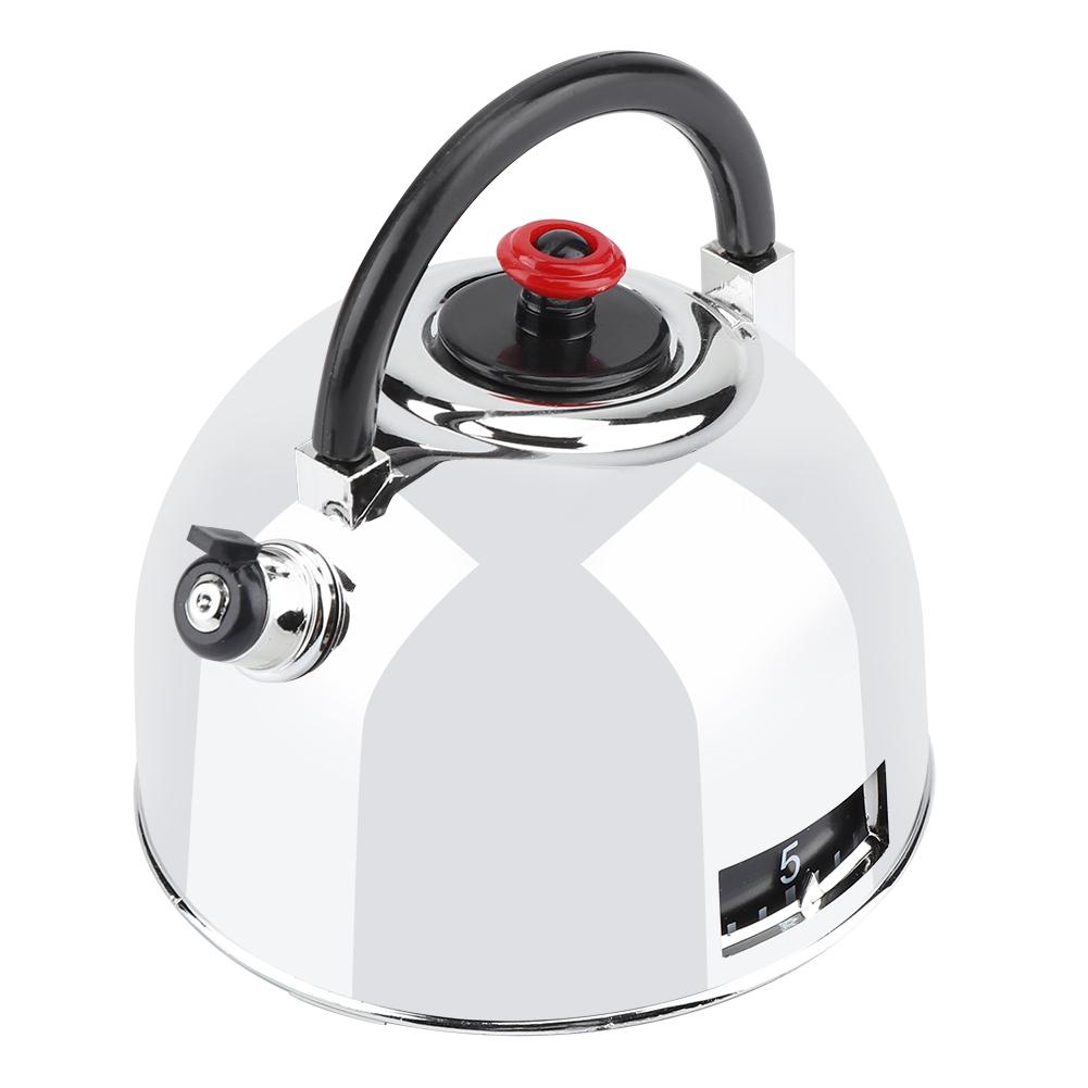 Teapot Shaped 60 Minutes Kitchen Timer Stainless Steel Mechanical Wind Up Timer Time Reminder