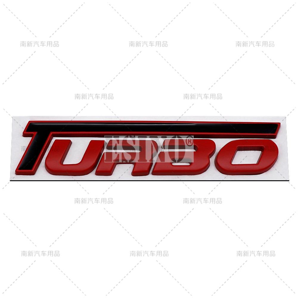 

Car Styling New Design Colorful Turbo 3D Metal Zinc Alloy Universal Fender Emblem Rear Trunk Badge Sticker Decal