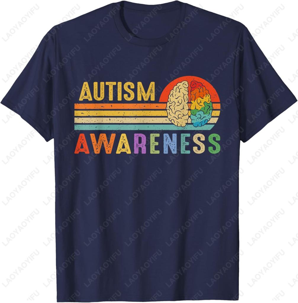 Welt Autismus Bewusstsein Neurodiversität Autistisch April Sonnenuntergang T-Shirt Sommer Baumwolle Mode T-Shirts Lässige Streetwear Mode Tops