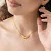 European/American Titanium Steel Jewelry Set: French Light Luxury Clavicle Chain with Wing Pendant and Earrings for Women