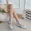 Women Cute Ballet Single Shoes Lolita Round Toe Mary Jane Shoes Ladies High Heels Cross Strap Elegant Pumps Dress Shoes