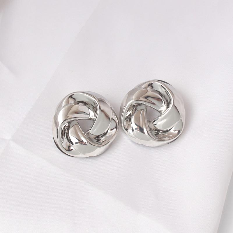 

New Fashion Gold Color Rotating Stud Earrings for Women Metal Earrings Personality Alloy Circle Earring Party Ear Accessories