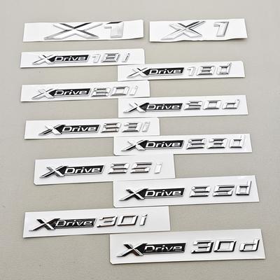 3D ABS Car Letters Logo X1 XDrive 20i Rear Trunk Badge Fender Side Emblem Sticker For X1 X2 X3 XDrive More Car Accessories
