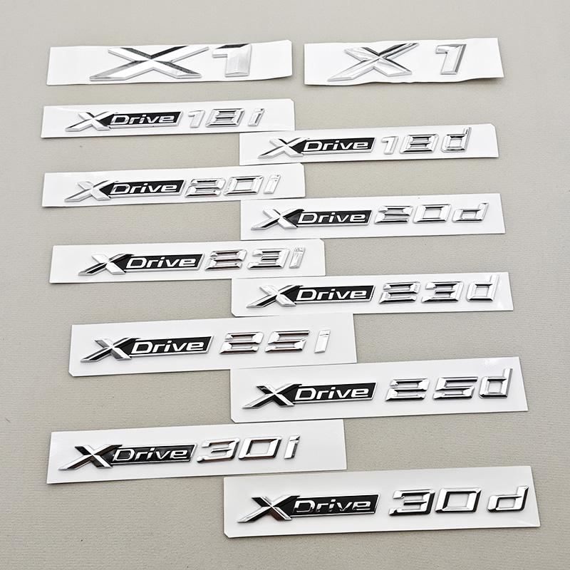 3D ABS Litery Logo Samochodu X1 XDrive 20i Emblemat Tylny Bagażnik Błotnik Boczne Naklejka Emblematyczna Dla BMW X1 X2 X3 XDrive Więcej Akcesoriów Samochodowych