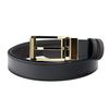 Dunhill 30mm Reversible Rectangular Belt with Roller Smooth Black and Dark 100 Pieces Men's Buckle, Leather, Brown, 23F4T41SG001,