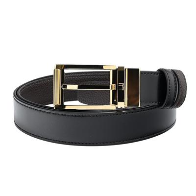 Cintura Rettangolare Reversibile Dunhill 30mm con Rullo Liscia Nera e Scuro 100 Pezzi Fibbia da Uomo, Pelle, Marrone, 23F4T41SG001,