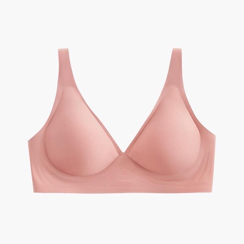 New Seamless Jelly Underwear Women's Deep V Thin Soft Support Comfort Big Chest Small Sexy Bra Cover