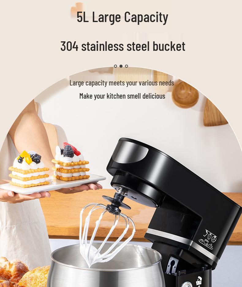 Konka ZuanChu Multifunctional Stand Mixer: Automatic 5L Egg Beater & Kneading Machine for Home Chefs