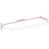 VidaXL Dessus de table 90x30x2,5 cm bord vivant bois massif manguier, dessus de table en bois, dessus de table d'appoint, 370335