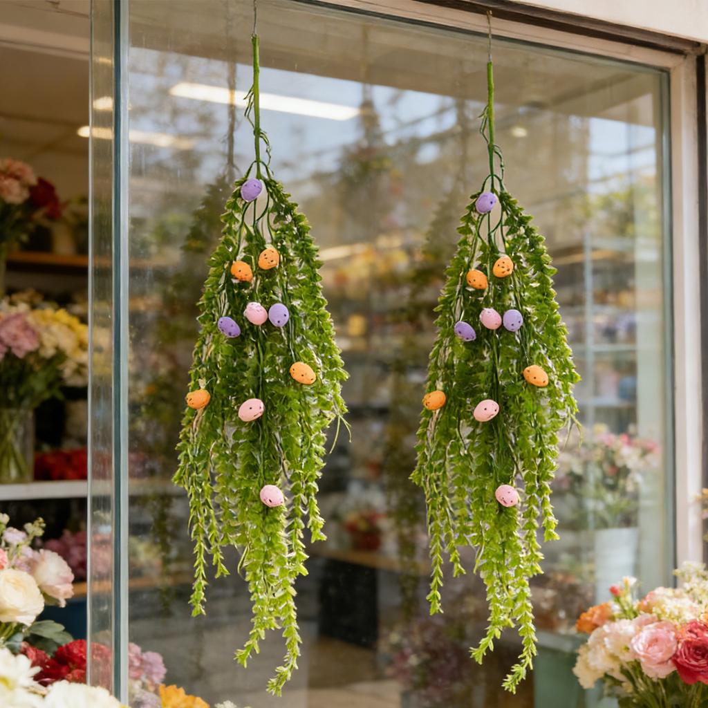 Easter Egg Wall Hanging,  Flame Grass Vine Hanging Home Decoration Wall Hanging Rattan